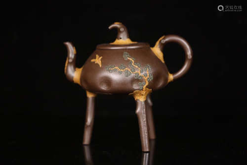 HIGH-FOOT ZISHA TEAPOT WITH MARK