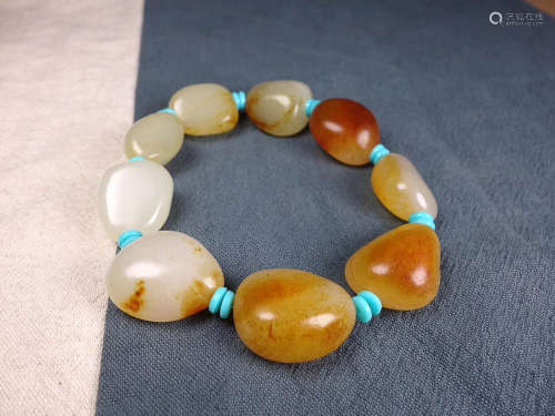 HETIAN JADE RAW STONE BRACELET