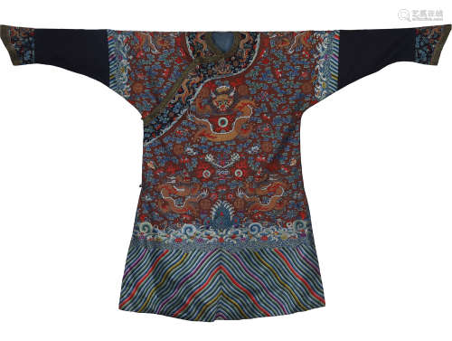 CHINESE EMBROIDERY IMPERIAL DRAGON ROBE