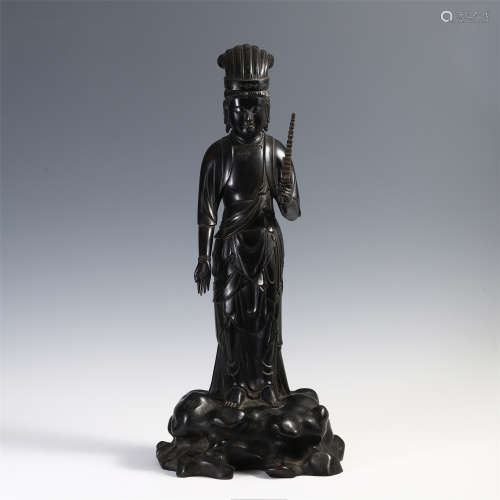 CHINESE BRONZE STANDING OFFICIAL