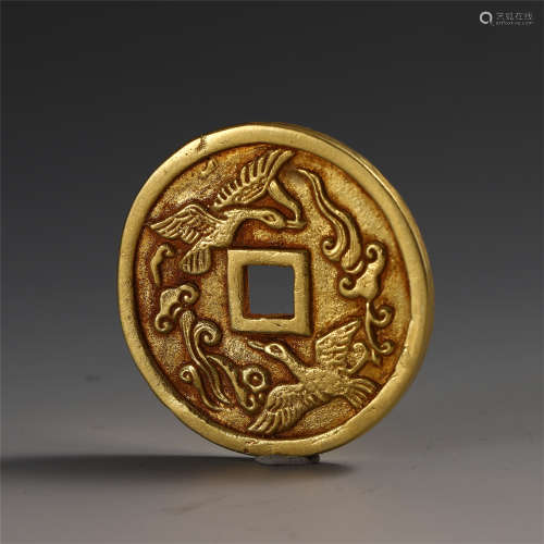 CHINESE PURE GOLD PHOENIX COIN