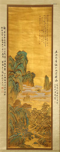 CHINESE SCROLL PAINTING OF MOUNTAIN VIEWS