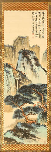 CHINESE SCROLL PAINTING OF MOUNTAIN VIEWS