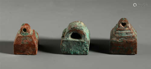 THREE CHINESE ANCIENT BRONZE OFFICIAL SEALS