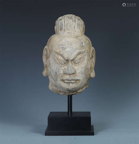 CHINESE STONE BUDDHA HEAD