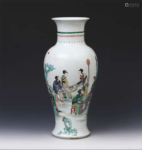 CHINESE PORCELAIN FAMILLE ROSE BEAUTY VASE