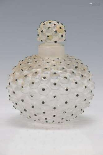 perfume bottle with plug, France, around 1935, glass