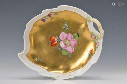 leaf bowl, Meissen, around 1760-65, point time, gold