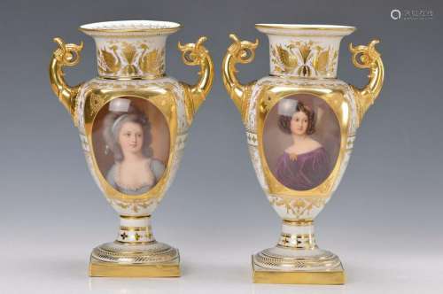 couple Pomp vases, Volkstedter