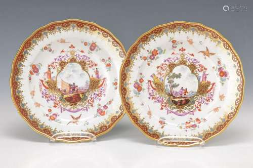 pair of plates, Meissen, around 1860/70, aftermodel the