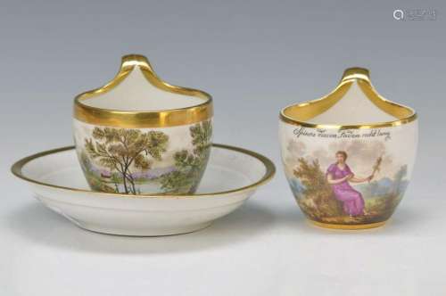 two cups with one saucer, Fürstenberg, beginning
