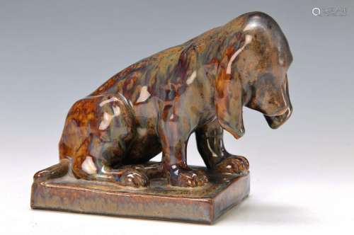 Sculpture of a bloodhound puppy, Jean Baptiste Cytere