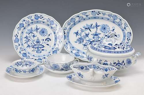 Dinner set, Meissen, 20th c., 2. choice, blue Blue