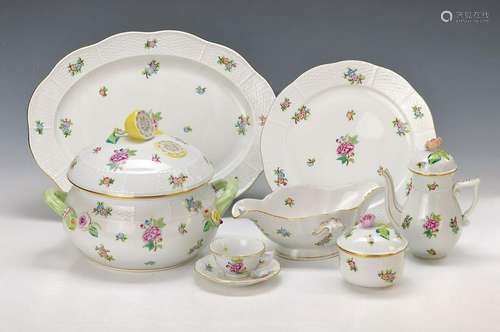 Dinner set for 6 people, Herend Hungary, 20th c.,