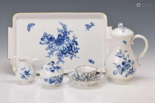 Five tableware parts Meissen, around 1890 until 20th