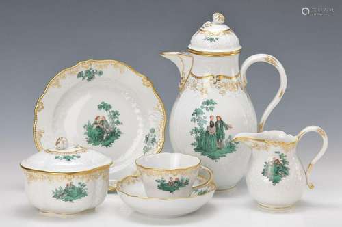 coffee- or tea set, Meissen, Neumarseille with