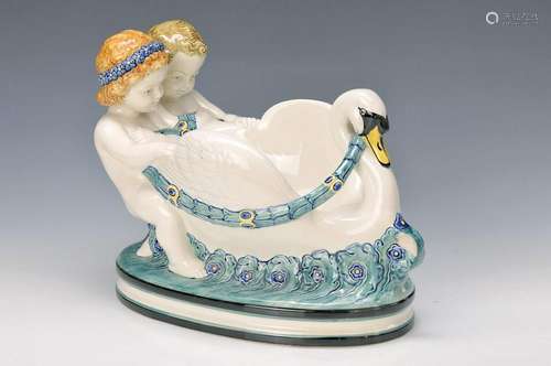 bowl, Karlsruher majolica, around 1900, designed by