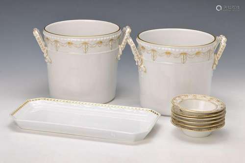 Lot KPM Berlin, Kurland, 20th c., 2 Champagne buckets