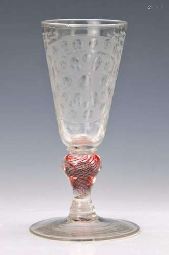 goblet, Bohemia, around 1700, colorless glass,cuppa cut