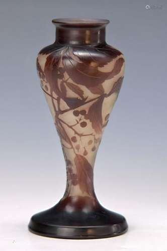 vase or Lamp foot, Emile Gallé, around 1920- 25, blown
