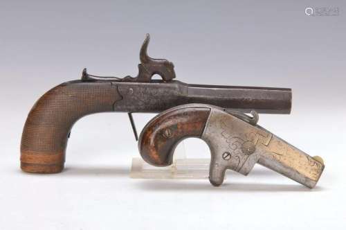 two pockets or boot Pistols, 19th c., USA b.z.w