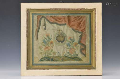 sampler, Southern Germany, around 1770-80, silk with