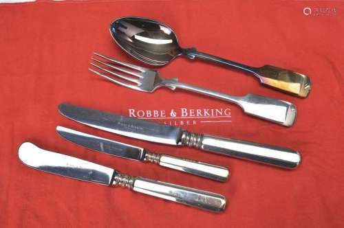cutlery for 12 people, Robbe & Berking, 150 silver
