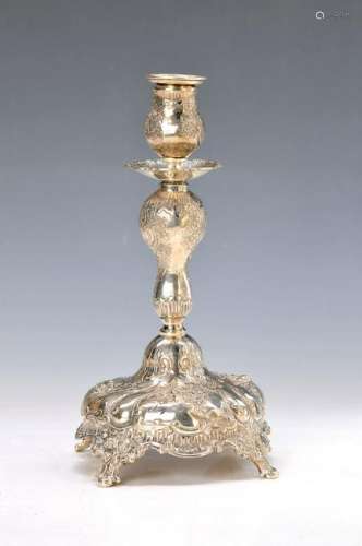 Silver Rococo candlestick, AMD, Middle of 20thc., 800