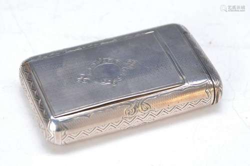 silver box for cigarettes and matches, Russia,dated 17