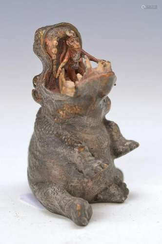 Vienna Bronze, 2.H.20.th. century, hippopotamus