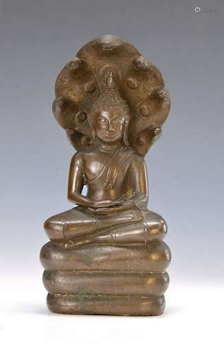 Buddha sculpture, Thailand, around 1910-20, Bronze, on