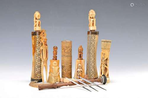 lot of 17 Ethnographic parts, Celebes, 19./20th c