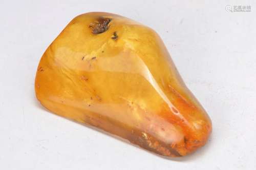 Large amber, approx. 198 g, 13 x 8.8 cm partlypolished