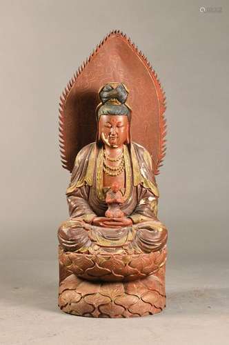 Large Buddha, Japan, around 1880/90, sitting on double