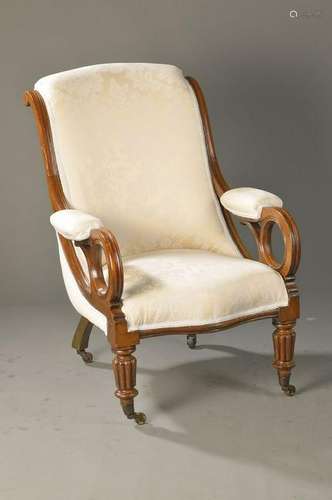 Voltaire chair, probably France, around 1870, walnut