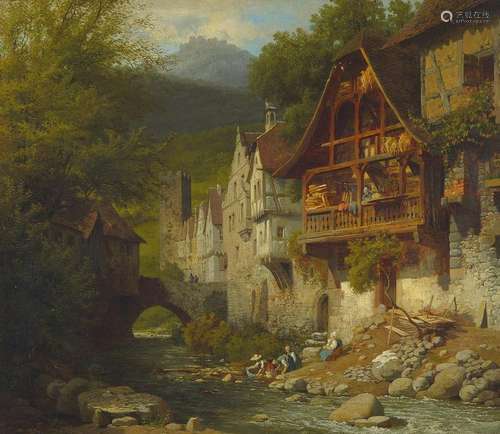 Karl Weysser, 1833 Durlach-1904 Heidelberg, motif from