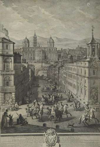 Guiseppe Vasi, 1710-82, large engraving, Grande di