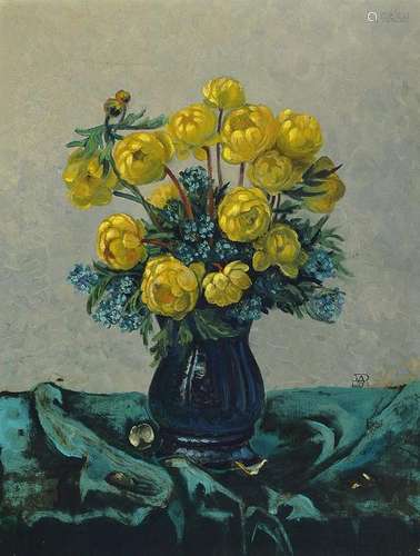 Unknown artist, around 1930, still life with yellow