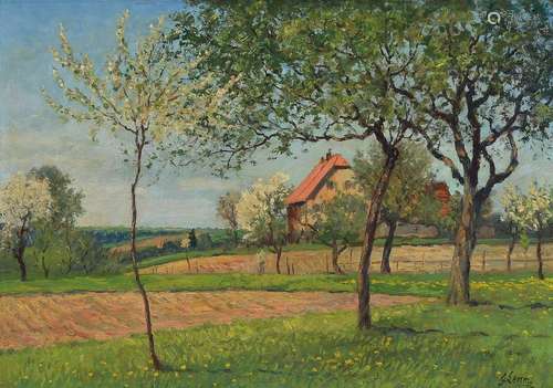 Georg Lemm, 1867 Berlin-1940 Tharandt, view through