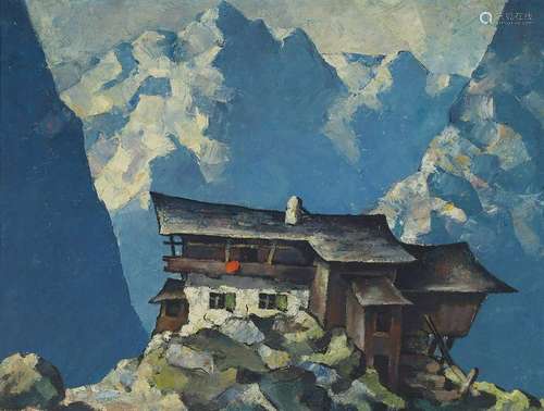 Unknown artist, Oskar Mulley, c. 1930, mountain hut