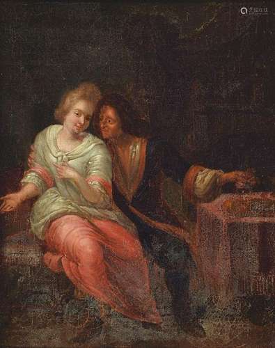 Unknown master, around 1800, The matchmaker, oil /