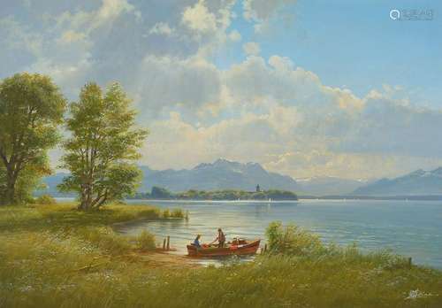 Wolfgang Heinz, 1930-1914, lot at the Chiemsee