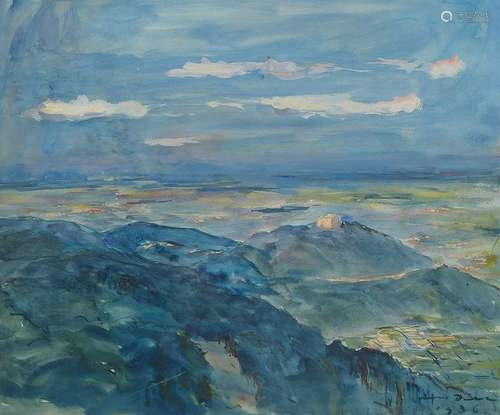 Otto Dill, 1884 Neustadt-1957 Bad Dürkheim, view over