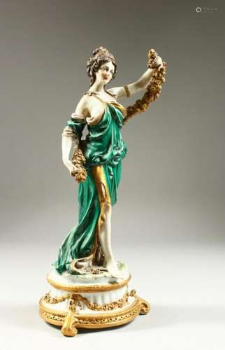A CAPODIMONTE PORCELAIN FIGURE OF A YOUNG CLASSICAL