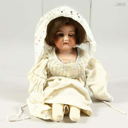 ARMAND MARSEILLE, A2M  A BISQUE HEADED DOLL, with cloth