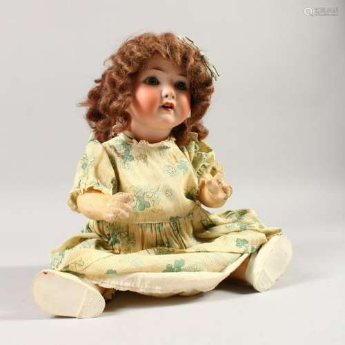 HEUBACH KOPPELSDORF.  A BISQUE HEADED DOLL with