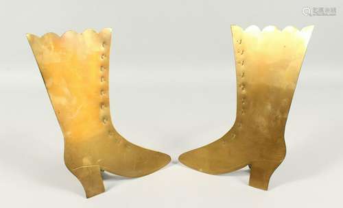 A PAIR OF BRASS 