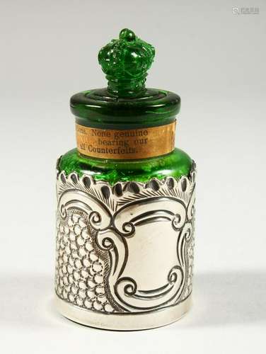 AN EDWARD VII DR. SALT'S LAVENDER BOTTLE with crown