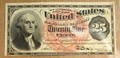 POSTAL CURRENCY UNITED STATES 25 DOLLARS.