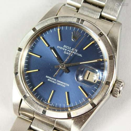 A GENTLEMAN'S ROLEX OYSTER PERPETUAL DATE WRISTWATCH,